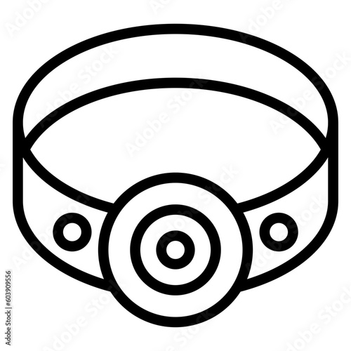 Vector Design Head Lamp Icon Style