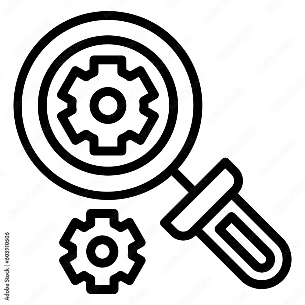 Vector Design Inspecting Icon Style