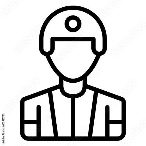 Vector Design Male Player Icon Style