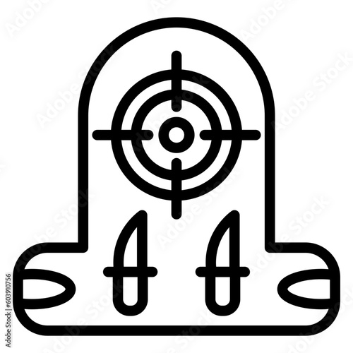 Vector Design Red Dot Sight Icon Style