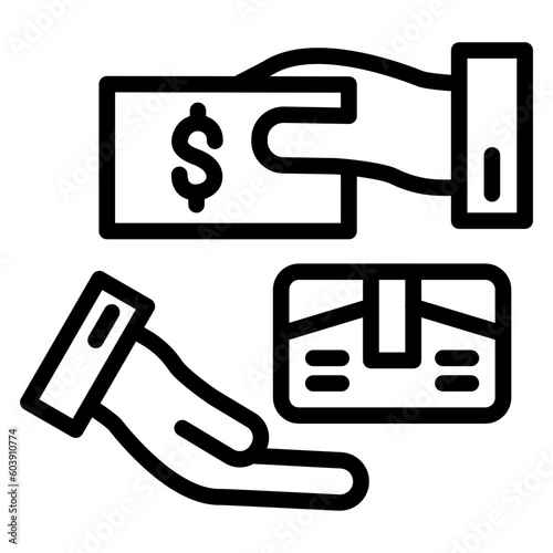 Vector Design Pay Upon Delivery Icon Style