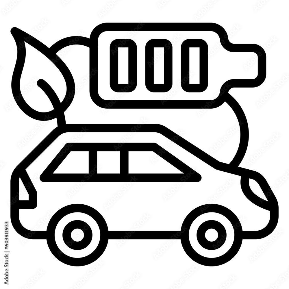 Vector Design Hybrid Vehicle Icon Style Vector Design Hybrid Vehicle Icon Style