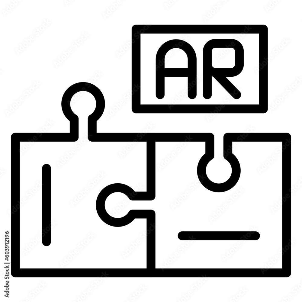 Vector Design Ar Puzzle Icon Style Vector Design Ar Puzzle Icon Style