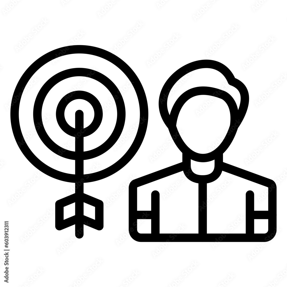 Vector Design Audience Targeting Icon Style Vector Design Audience Targeting Icon Style