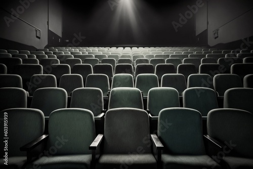 Vacant Seats in a Theater. AI