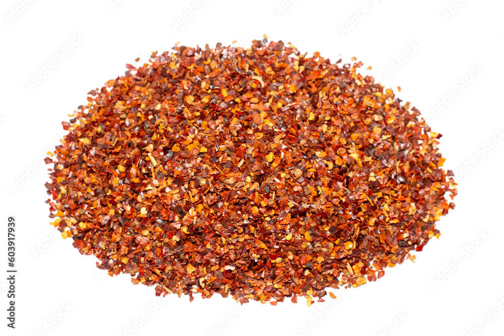 ground red chili pepper on white background ground red chili pepper on white background