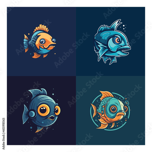 logo for a technology company with a fish mascot.
