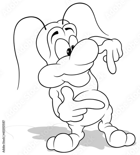 Drawing of a Smiling Beetle...