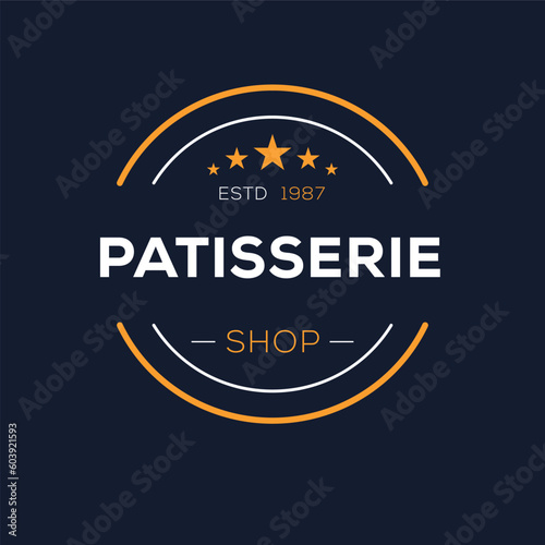 Creative (Patisserie) shop design, vector illustration.