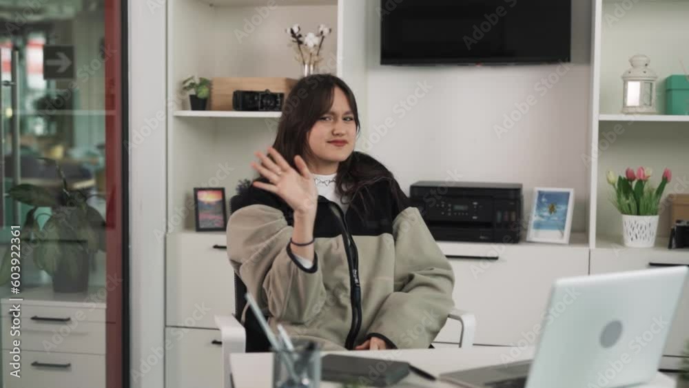 The portrait of a young charismatic brunette woman who speaks directly into the camera and shows her dissatisfaction with the interlocutor. She behaves arrogantly. The portrait of a young charismatic brunette woman who speaks directly into the camera and shows her dissatisfaction with the interlocutor. She behaves arrogantly.