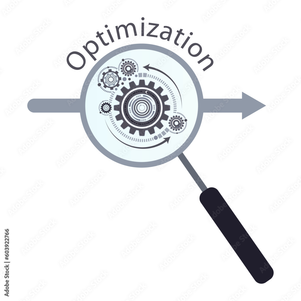 Project optimization concept vector illustration symbol Project optimization concept vector illustration symbol