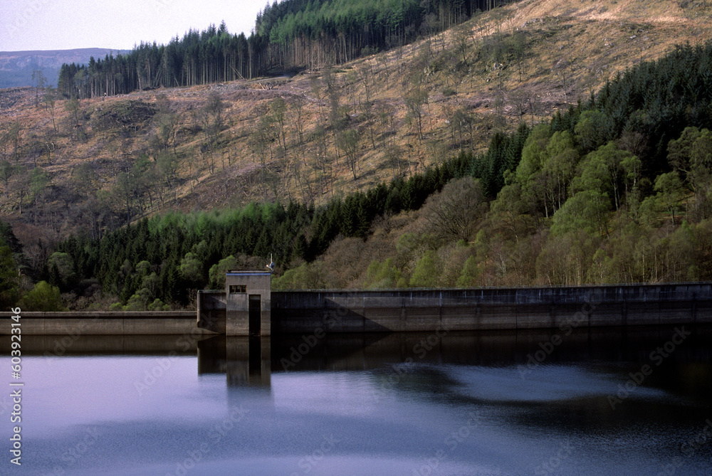 Dam on a loch - Trossachs - Scotland - UK