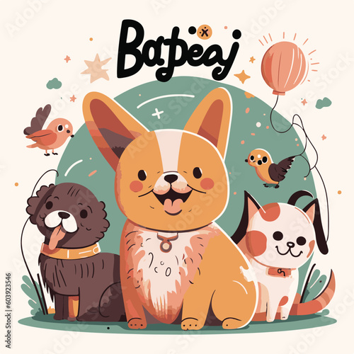 WORLD DOG DAY - CUTE AND Adorable DOG VECTOR