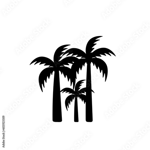 Coconut tree silhouette