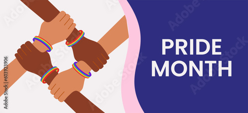 LGBT community concept. Hands holding each other
