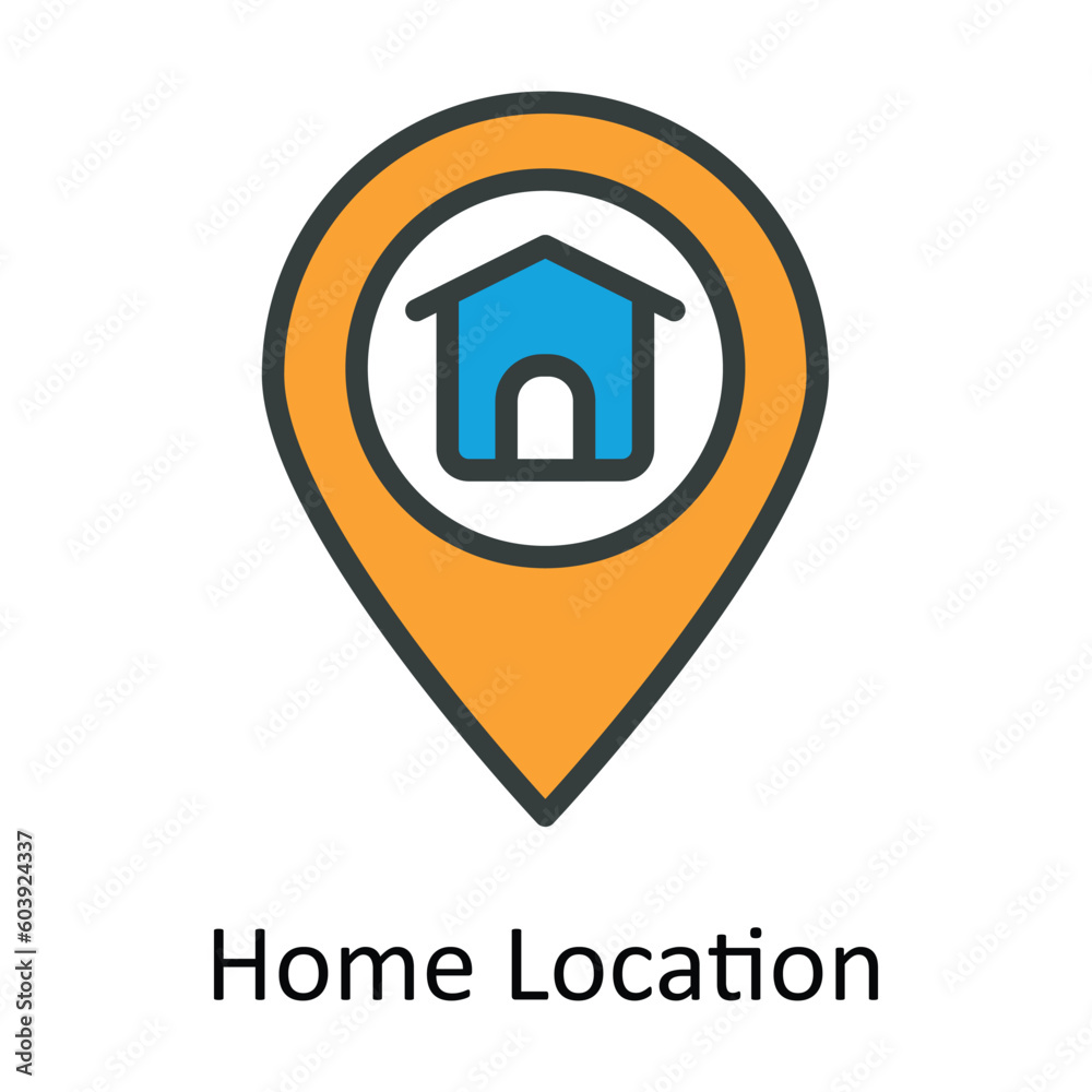 Home Location vector Fill outline Icon Design illustration. Location and Map Symbol on White background EPS 10 File Home Location vector Fill outline Icon Design illustration. Location and Map Symbol on White background EPS 10 File