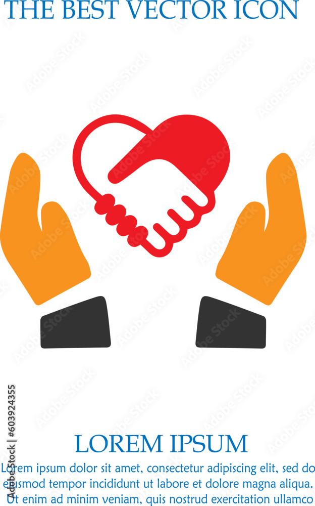 Hands shaking forming a heart vector isolated icon eps 10. Handshake forming heart in hands. Care symbol. Love symbol. Hands shaking forming a heart vector isolated icon eps 10. Handshake forming heart in hands. Care symbol. Love symbol.