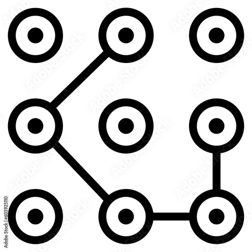 Lock pattern icon in line style, use for website mobile app presentation