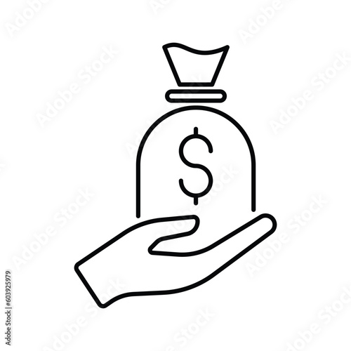 venture capital line icon. isolated on white background. vector illustration