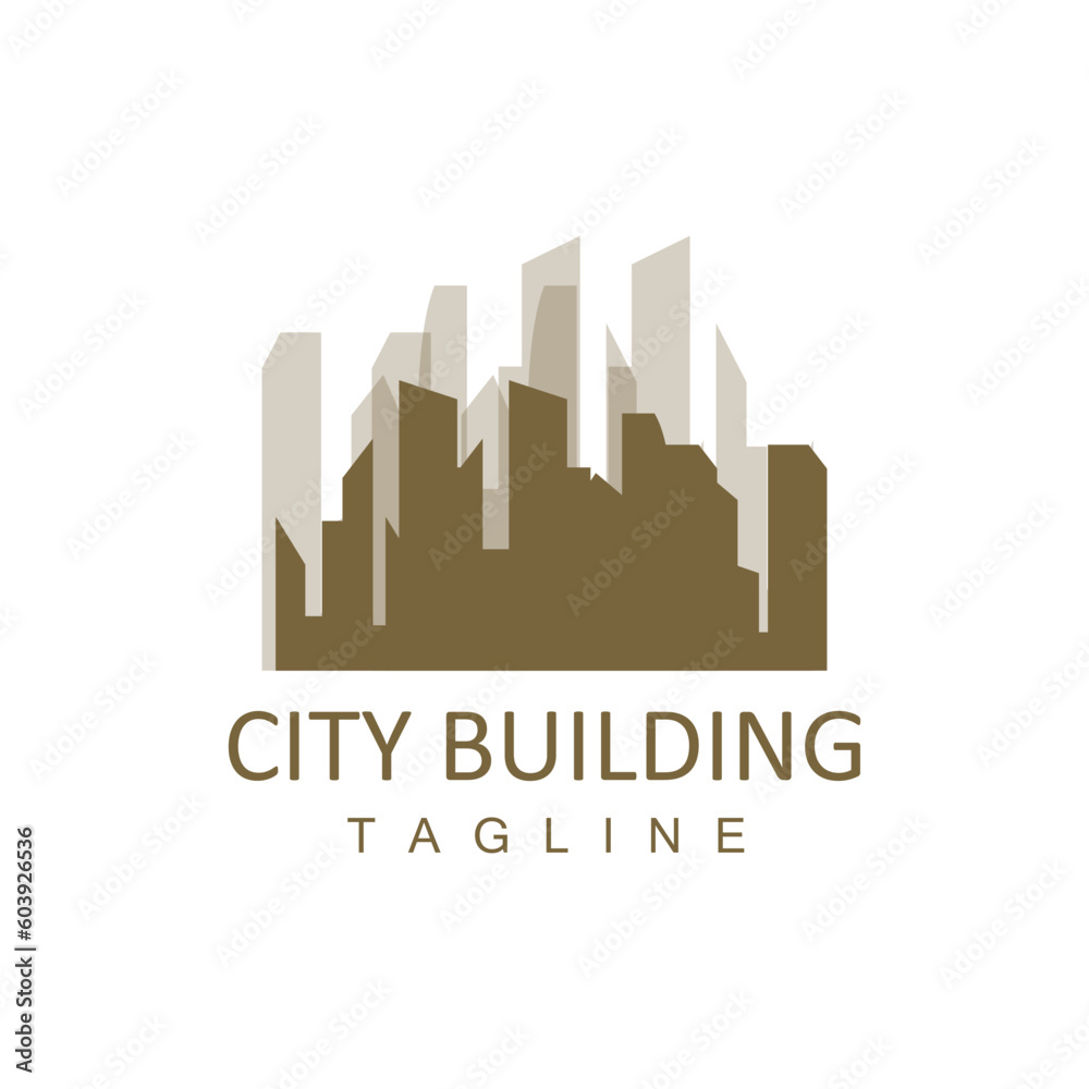 Skyline Logo, Simple Modern Design of Skyscrapers, Vector Cityscape Buildings, Icon Silhouette Illustration Skyline Logo, Simple Modern Design of Skyscrapers, Vector Cityscape Buildings, Icon Silhouette Illustration