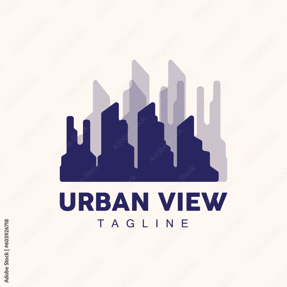 Skyline Logo, Simple Modern Design of Skyscrapers, Vector Cityscape Buildings, Icon Silhouette Illustration Skyline Logo, Simple Modern Design of Skyscrapers, Vector Cityscape Buildings, Icon Silhouette Illustration