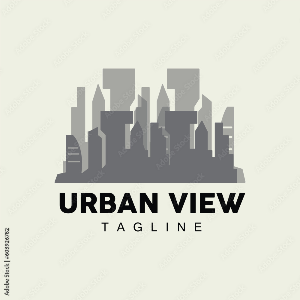 Skyline Logo, Simple Modern Design of Skyscrapers, Vector Cityscape Buildings, Icon Silhouette Illustration Skyline Logo, Simple Modern Design of Skyscrapers, Vector Cityscape Buildings, Icon Silhouette Illustration