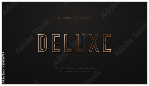 Elegant gold editable text effect