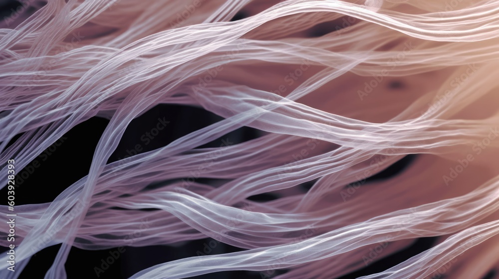 An Extensive, Detailed Visual Interpretation of Collagen Fibers: Unveiling the Critical Role of this Quintessential Protein in Maintaining and Promoting Skin Health - Generative AI Illustration 