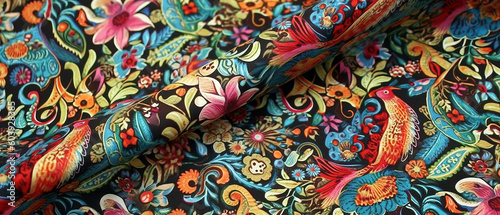 colorful fabric texture background, generative ai