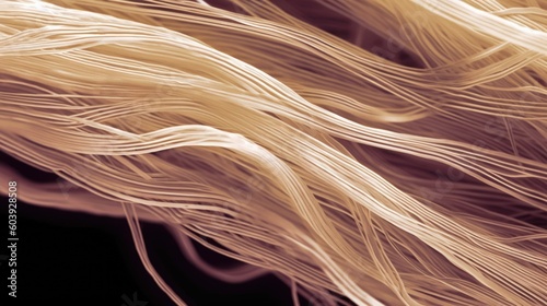 An Extensive, Detailed Visual Interpretation of Collagen Fibers: Unveiling the Critical Role of this Quintessential Protein in Maintaining and Promoting Skin Health - Generative AI Illustration 