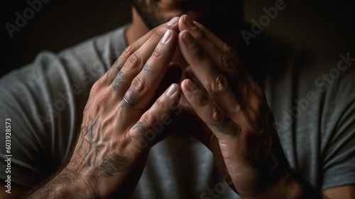 person praying with hands © Nikola