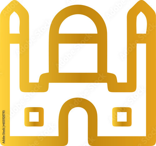Taj Mahal indian temple. Simple isolated vector icon eps 10.