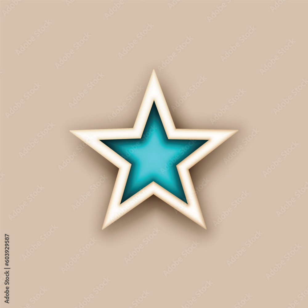 Colorful Cute Magical Star, Deco Element. Aesthetic Object. Trendy Kids Print. Futuristical Concept. Vector 3d Illustration Colorful Cute Magical Star, Deco Element. Aesthetic Object. Trendy Kids Print. Futuristical Concept. Vector 3d Illustration
