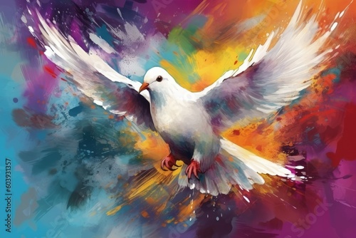 Dove holy spirit fly. Generate Ai