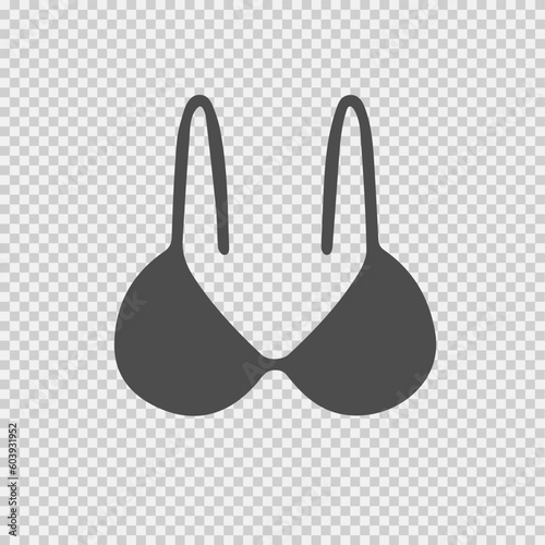 Bra vector icon eps 10. Simple isolated pictogram.