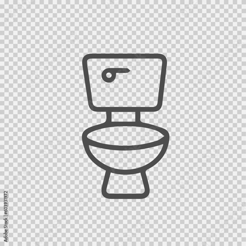Toilet vector icon eps 10. Simple isolated wc symbol.