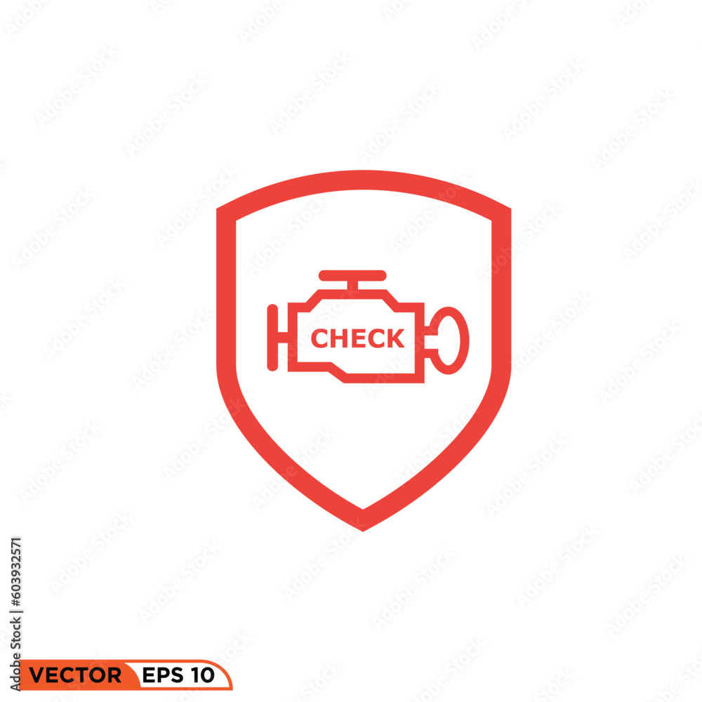 Icon vector graphic of shield oil check Icon vector graphic of shield oil check