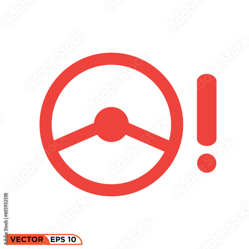 Icon vector graphic of Power steering warning light