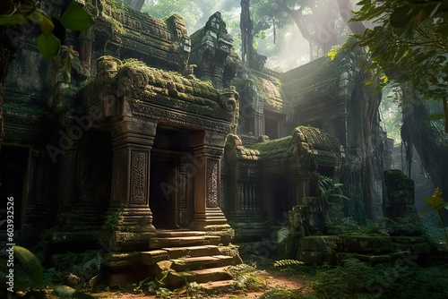 Deep within the heart of the dense jungle a forgotten temple