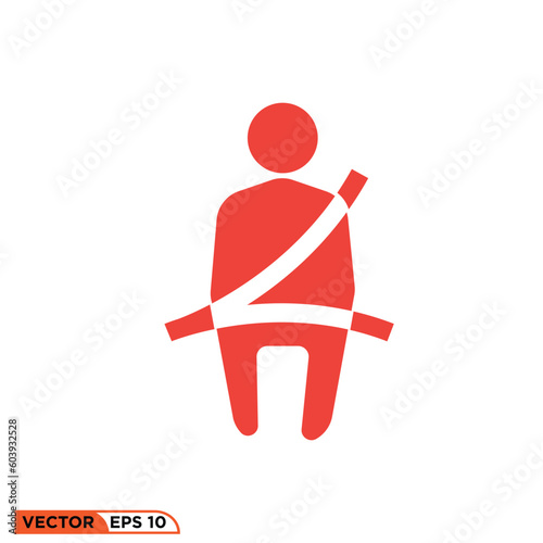 Icon vector graphic of Seat Belt Reminder Light