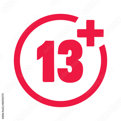product age limit icon teenagers 13 years old