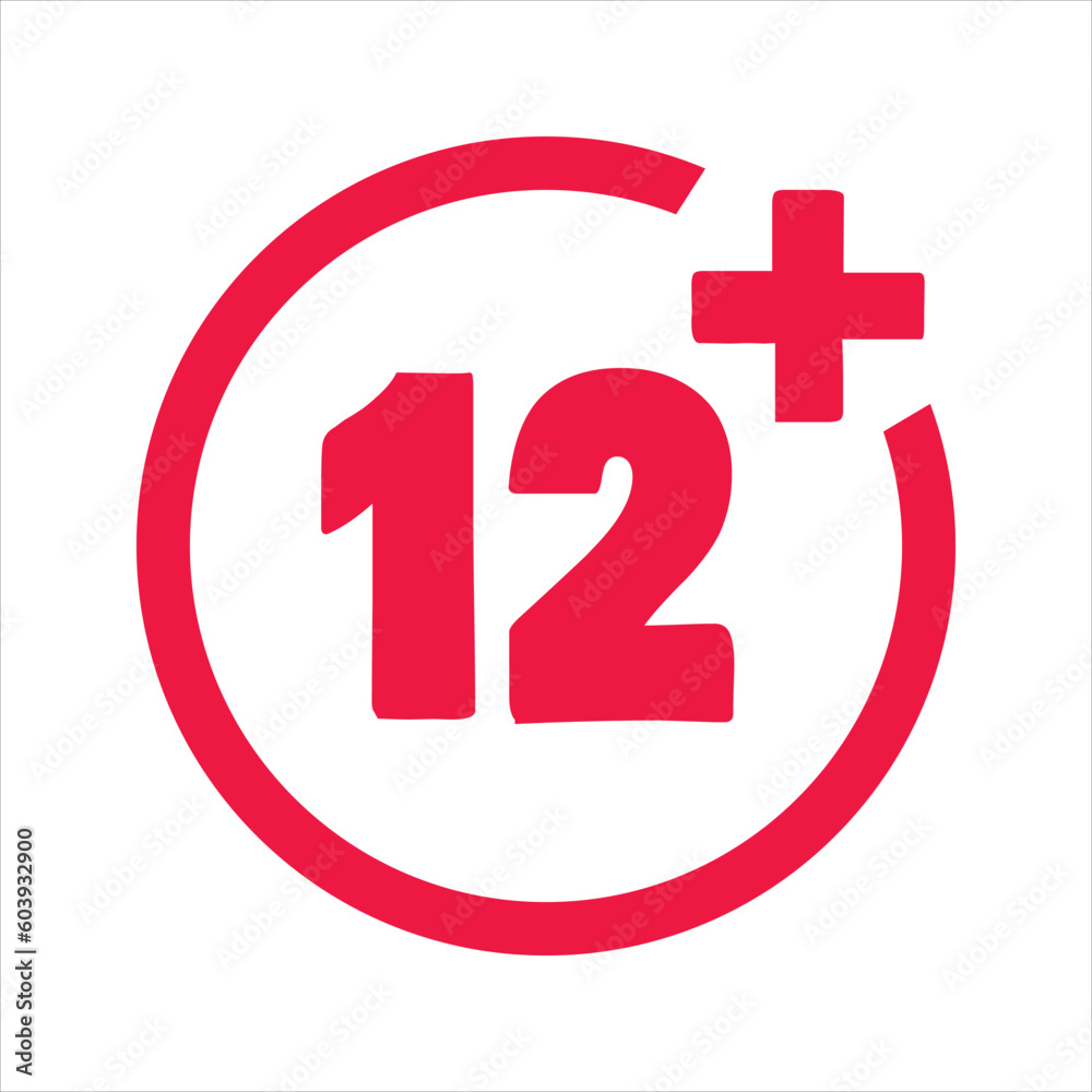 product age limit icon children kids 12 years old product age limit icon children kids 12 years old