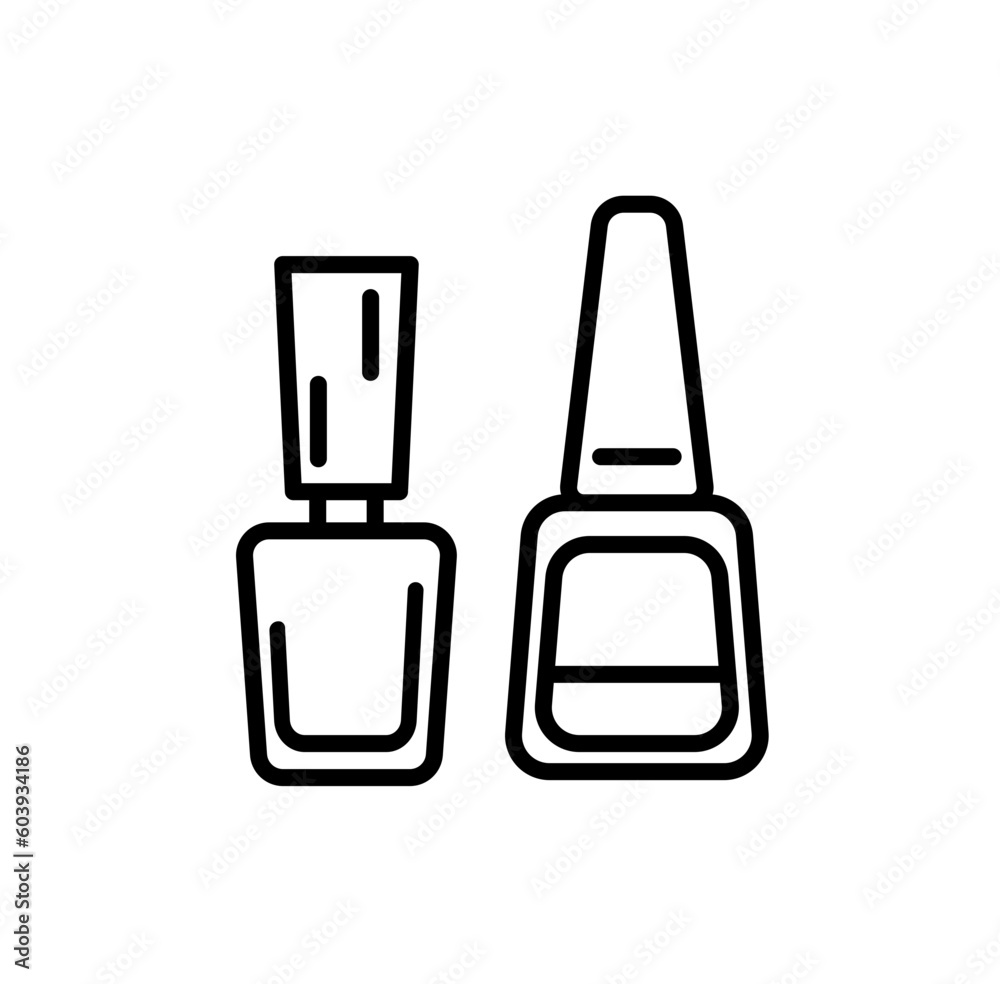 Cute nail polish outline icon Cute nail polish outline icon