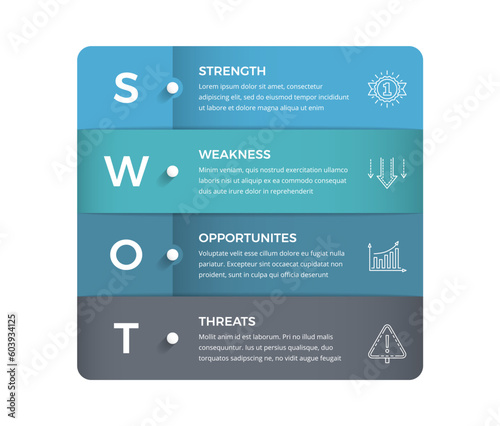 Business infographic template - SWOT analysis diagram