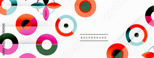 Vibrant and eye-catching vector background featuring a grid of colorful circles arranged in a patterned composition, perfect for modern and trendy designs