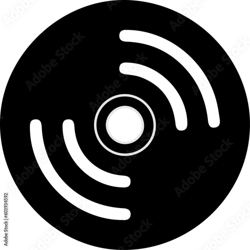CD vector icon eps 10. Compact disc simple isolated illustration.