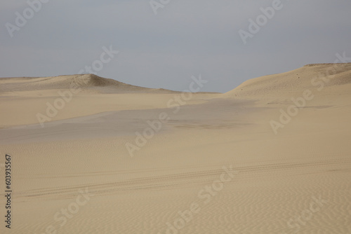 desert and sand on an over casted weather