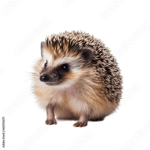  Hedgehog on Transparent Background. AI