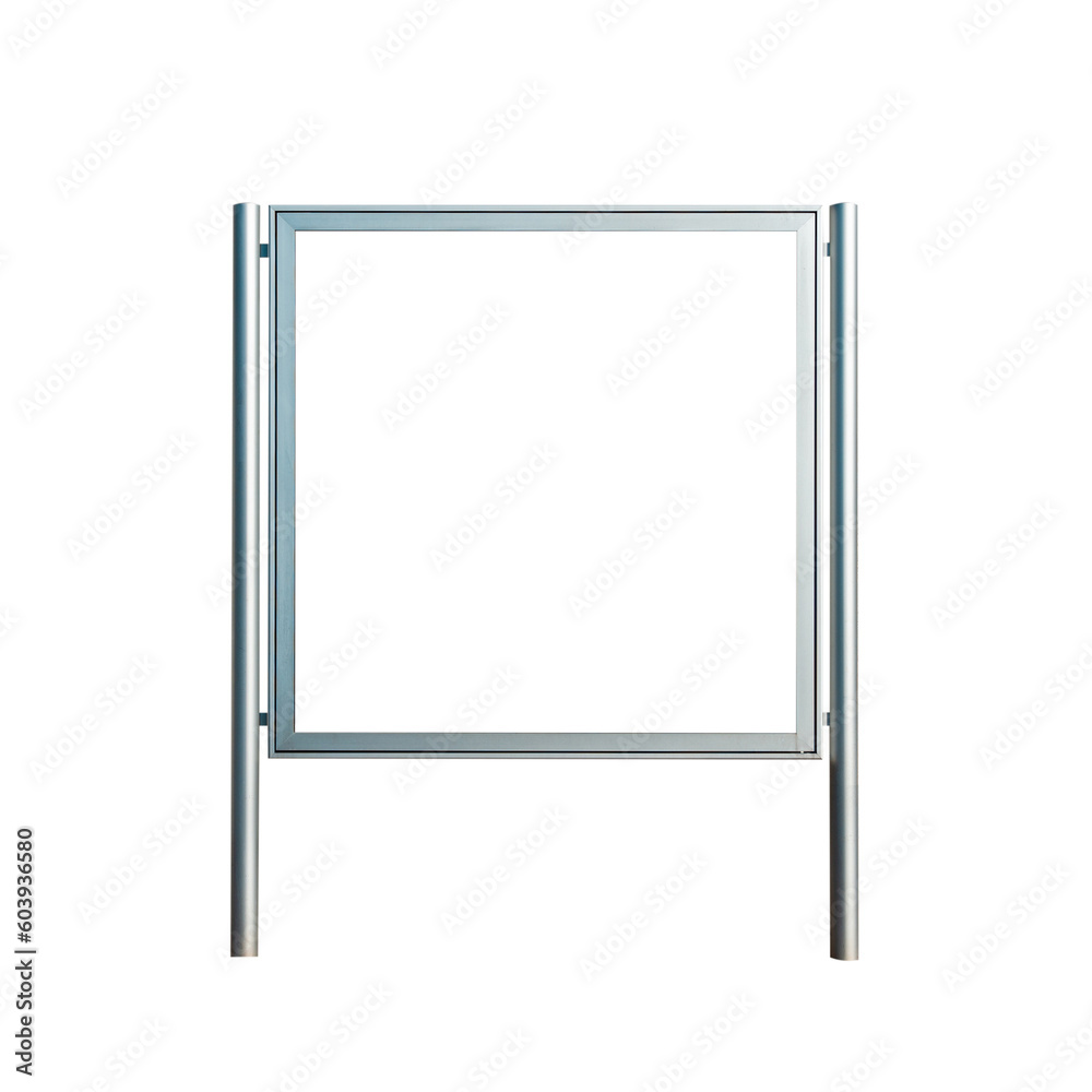 Blank mockup white billboard.Signboard for logo presentation.Marketing and business concept.Isolated white background. Blank mockup white billboard.Signboard for logo presentation.Marketing and business concept.Isolated white background.