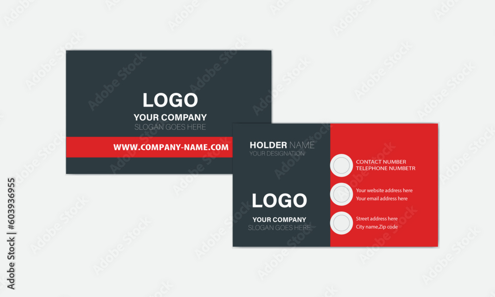 Corporate business card design for professional identity